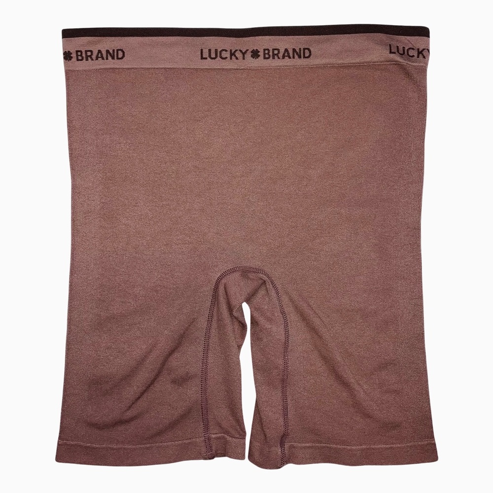 Lucky Brand Bike Shorts 1X Shapewear Underwear Brown Soft Stretchy Layering
